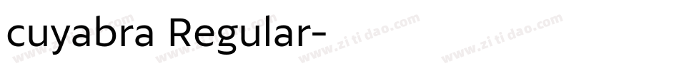 cuyabra Regular字体转换